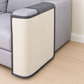 SofaGuard natural sisal cat scratch sofa protector installed on a sofa armrest
